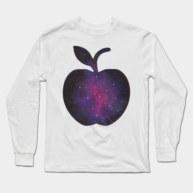 Galaxy apple Long Sleeve T-Shirt by RosanneCreates